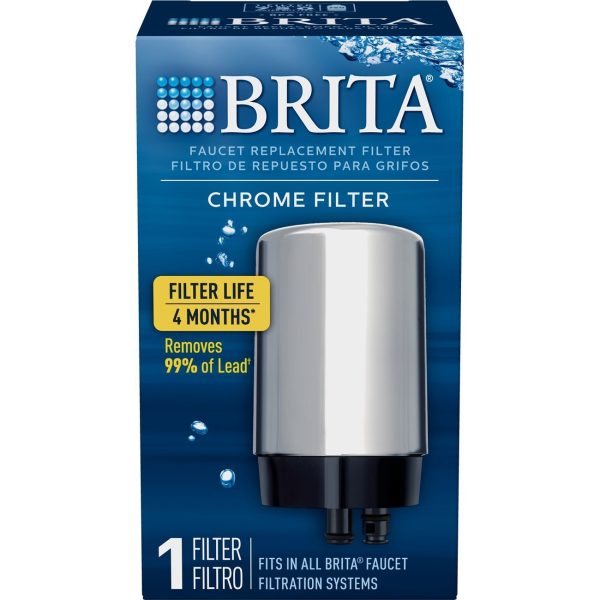 Brita 36310 On Tap Water Filtration System Replacement Faucet Filter, Chrome Online Sale
