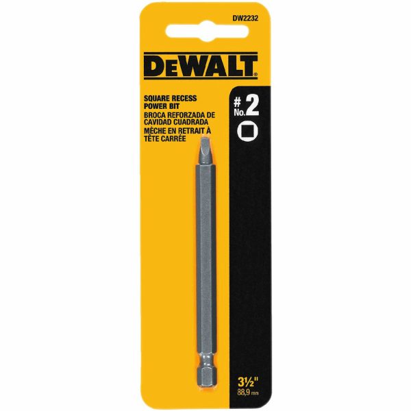 DeWalt DW2232 Square Recess Power Bit, #2, 3-1 2  For Cheap - Image 2