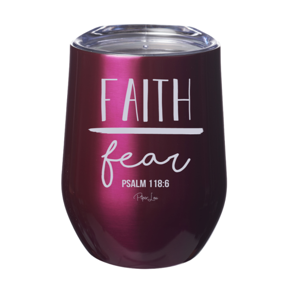 Faith Over Fear 12oz Stemless Wine Cup Supply - Image 2